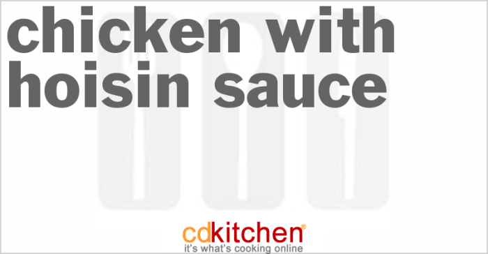 Chicken with hoisin sauce recipe