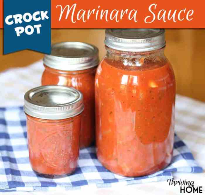 Crock pot marinara sauce recipe